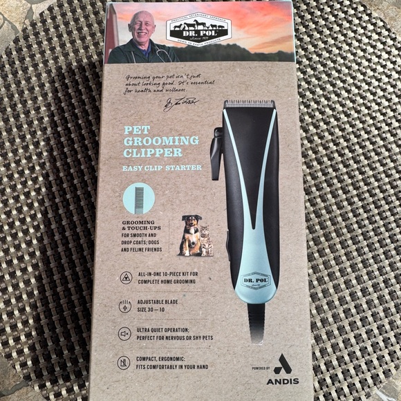 Andis Pet Grooming Clipper - Black and Light Blue - Picture 9 of 9